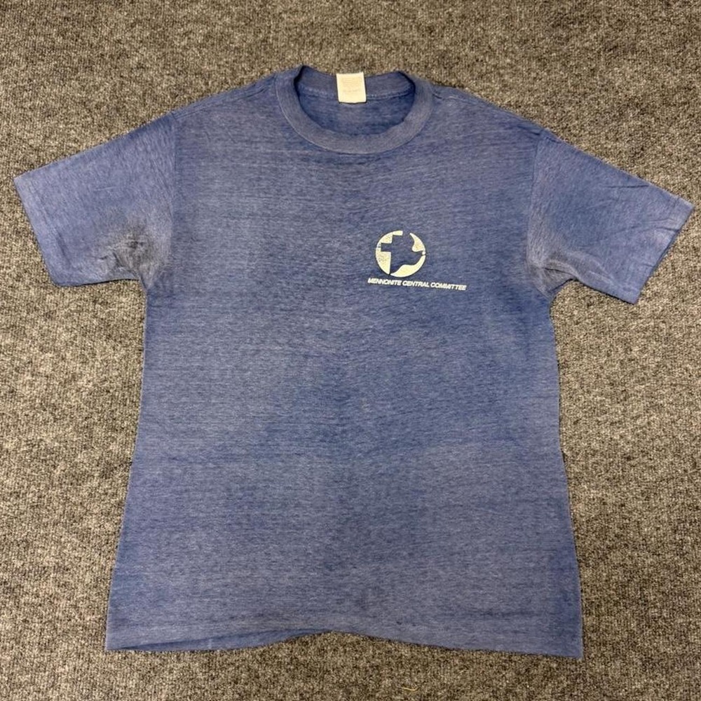 Vintage 1980s faded navy blue tee